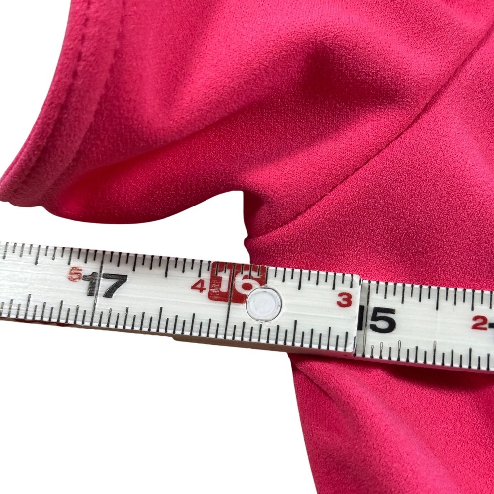 Calvin Klein Short Sleeve Waist Tie Jumpsuit Size 4 Hot Pink One Piece EUC - Picture 4 of 5